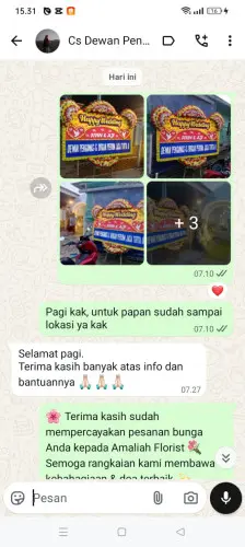 Testimonial Papan Bunga Pernikahan harapankarya