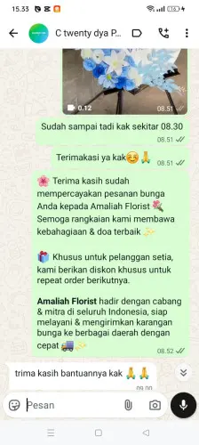 Testimonial Standing Flower harapankarya